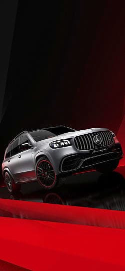 奔驰 AMG GLS MANUFAKTUR Arctic Silver edition 高清手机竖屏壁纸